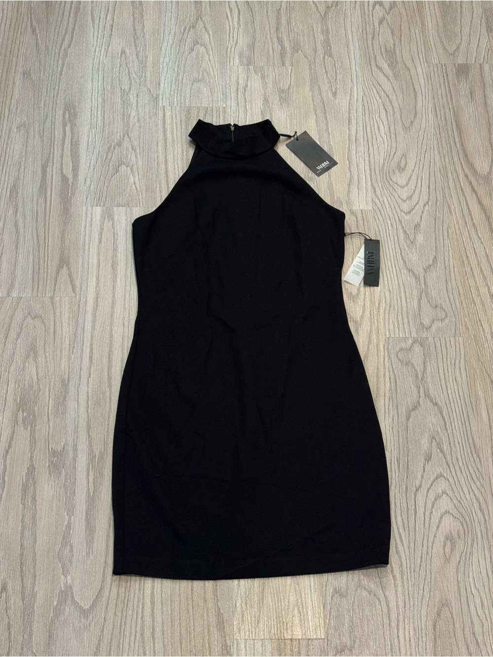 WHBM Aura Sculpting Mock Neck Sheath Dress Black Size 12 NWT
